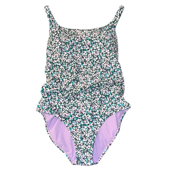 NWT Athleta Hermosa One Piece Swimsuit Floral Print Camo Flora Gables Medium - Picture 2 of 11